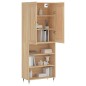vidaXL Aparador alto madera contrachapada color roble 69,5x34x180 cm vidaXL Aparador alto madera contrachapada color roble 69,5x34x180 cm
