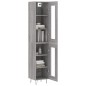 vidaXL Aparador alto madera contrachapada gris Sonoma 34,5x34x180 cm