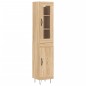 vidaXL Aparador de madera contrachapada roble Sonoma 34,5x34x180 cm vidaXL Aparador de madera contrachapada roble Sonoma 34,5x34x180 cm