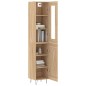 vidaXL Aparador de madera contrachapada roble Sonoma 34,5x34x180 cm vidaXL Aparador de madera contrachapada roble Sonoma 34,5x34x180 cm