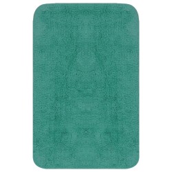 vidaXL Conjunto de alfombras de baño de tela 2 piezas turquesa