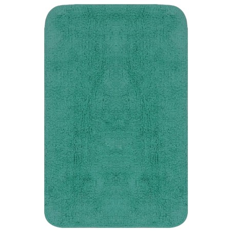 vidaXL Conjunto de alfombras de baño de tela 2 piezas turquesa