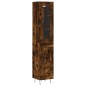 vidaXL Aparador de madera contrachapada roble ahumado 34,5x34x180 cm vidaXL Aparador de madera contrachapada roble ahumado 34,5x34x180 cm