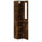 vidaXL Aparador de madera contrachapada roble ahumado 34,5x34x180 cm vidaXL Aparador de madera contrachapada roble ahumado 34,5x34x180 cm