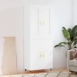 vidaXL Aparador alto madera contrachapada blanco brillo 69,5x34x180 cm vidaXL Aparador alto madera contrachapada blanco brillo 69,5x34x180 cm