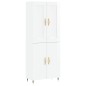vidaXL Aparador alto madera contrachapada blanco brillo 69,5x34x180 cm vidaXL Aparador alto madera contrachapada blanco brillo 69,5x34x180 cm