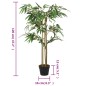 vidaXL Árbol de bambú artificial con 760 hojas verde 120 cm vidaXL Árbol de bambú artificial con 760 hojas verde 120 cm