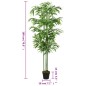 vidaXL Árbol de bambú artificial con 864 hojas verde 180 cm vidaXL Árbol de bambú artificial con 864 hojas verde 180 cm