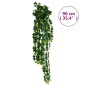 vidaXL Plantas artificiales colgantes 12 uds 339 hojas verde 90 cm