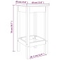 vidaXL Taburetes altos 2 uds madera maciza de pino negro 40x40x78 cm vidaXL Taburetes altos 2 uds madera maciza de pino negro 40x40x78 cm