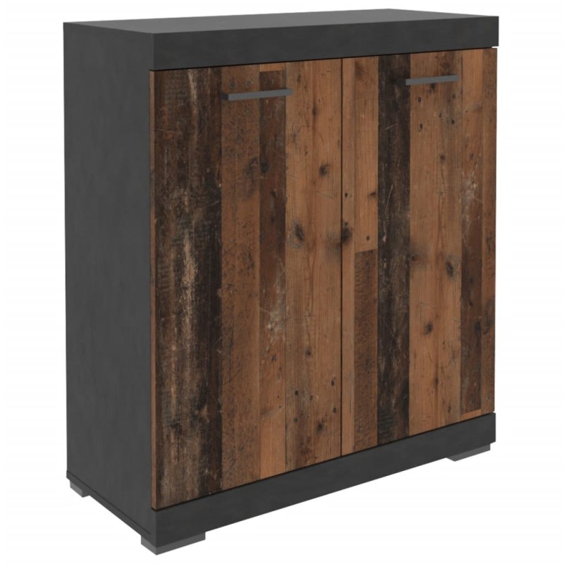 FMD Cómoda con 2 puertas gris y estilo antiguo 80x34,9x89,9 cm FMD Cómoda con 2 puertas gris y estilo antiguo 80x34,9x89,9 cm