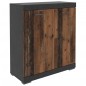 FMD Cómoda con 2 puertas gris y estilo antiguo 80x34,9x89,9 cm FMD Cómoda con 2 puertas gris y estilo antiguo 80x34,9x89,9 cm