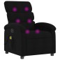 vidaXL Sillón reclinable de masaje de tela negro vidaXL Sillón reclinable de masaje de tela negro