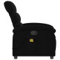 vidaXL Sillón reclinable de masaje de tela negro vidaXL Sillón reclinable de masaje de tela negro