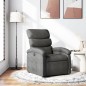 vidaXL Sillón reclinable de tela gris oscuro