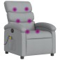 vidaXL Sillón reclinable de masaje de tela gris claro vidaXL Sillón reclinable de masaje de tela gris claro