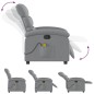 vidaXL Sillón reclinable de masaje de tela gris claro vidaXL Sillón reclinable de masaje de tela gris claro