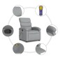 vidaXL Sillón reclinable de masaje de tela gris claro vidaXL Sillón reclinable de masaje de tela gris claro