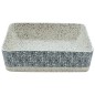 vidaXL Lavabo de encimera rectangular cerámica gris azul 46x35,5x13 cm vidaXL Lavabo de encimera rectangular cerámica gris azul 46x35,5x13 cm