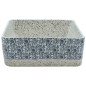 vidaXL Lavabo de encimera rectangular cerámica gris azul 46x35,5x13 cm vidaXL Lavabo de encimera rectangular cerámica gris azul 46x35,5x13 cm