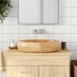 vidaXL Lavabo sobre encimera ovalado cerámica marrón 59x40x15 cm vidaXL Lavabo sobre encimera ovalado cerámica marrón 59x40x15 cm