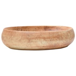vidaXL Lavabo sobre encimera ovalado cerámica marrón 59x40x15 cm