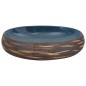 vidaXL Lavabo sobre encimera ovalado cerámica marrón y azul 59x40x15cm vidaXL Lavabo sobre encimera ovalado cerámica marrón y azul 59x40x15cm