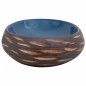 vidaXL Lavabo sobre encimera ovalado cerámica marrón y azul 59x40x15cm vidaXL Lavabo sobre encimera ovalado cerámica marrón y azul 59x40x15cm