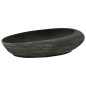vidaXL Lavabo sobre encimera ovalado cerámica gris y negro 59x40x14 cm vidaXL Lavabo sobre encimera ovalado cerámica gris y negro 59x40x14 cm