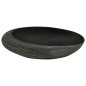 vidaXL Lavabo sobre encimera ovalado cerámica gris y negro 59x40x14 cm vidaXL Lavabo sobre encimera ovalado cerámica gris y negro 59x40x14 cm