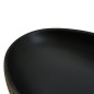 vidaXL Lavabo sobre encimera ovalado cerámica gris y negro 59x40x14 cm vidaXL Lavabo sobre encimera ovalado cerámica gris y negro 59x40x14 cm