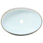 vidaXL Lavabo sobre encimera ovalado cerámica gris y azul 59x40x15 cm vidaXL Lavabo sobre encimera ovalado cerámica gris y azul 59x40x15 cm
