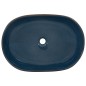 vidaXL Lavabo sobre encimera ovalado cerámica marrón y azul 59x40x14cm vidaXL Lavabo sobre encimera ovalado cerámica marrón y azul 59x40x14cm