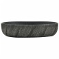 vidaXL Lavabo sobre encimera ovalado cerámica negro 59x40x14 cm vidaXL Lavabo sobre encimera ovalado cerámica negro 59x40x14 cm