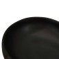 vidaXL Lavabo sobre encimera ovalado cerámica negro 59x40x14 cm vidaXL Lavabo sobre encimera ovalado cerámica negro 59x40x14 cm