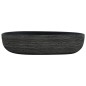 vidaXL Lavabo sobre encimera ovalado cerámica gris y negro 59x40x14 cm vidaXL Lavabo sobre encimera ovalado cerámica gris y negro 59x40x14 cm