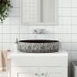 vidaXL Lavabo de encimera ovalado cerámica negro azul 56,5x36,5x13,5cm vidaXL Lavabo de encimera ovalado cerámica negro azul 56,5x36,5x13,5cm