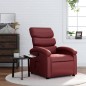 vidaXL Sillón reclinable de cuero sintético rojo tinto vidaXL Sillón reclinable de cuero sintético rojo tinto