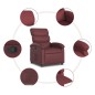 vidaXL Sillón reclinable de cuero sintético rojo tinto vidaXL Sillón reclinable de cuero sintético rojo tinto