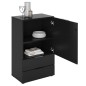 FMD Cómoda con cajón y puertas negro 49,7x31,7x81,3 cm FMD Cómoda con cajón y puertas negro 49,7x31,7x81,3 cm