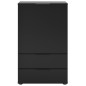 FMD Cómoda con cajón y puertas negro 49,7x31,7x81,3 cm FMD Cómoda con cajón y puertas negro 49,7x31,7x81,3 cm