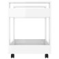 vidaXL Carrito de escritorio contrachapada blanco brillo 60x45x60 cm vidaXL Carrito de escritorio contrachapada blanco brillo 60x45x60 cm