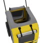 vidaXL Remolque de bicicleta mascotas hierro tela Oxford amarillo gris vidaXL Remolque de bicicleta mascotas hierro tela Oxford amarillo gris