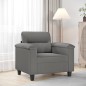 vidaXL Sillón de tela microfibra gris oscuro 60 cm vidaXL Sillón de tela microfibra gris oscuro 60 cm
