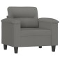 vidaXL Sillón de tela microfibra gris oscuro 60 cm vidaXL Sillón de tela microfibra gris oscuro 60 cm