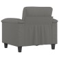 vidaXL Sillón de tela microfibra gris oscuro 60 cm vidaXL Sillón de tela microfibra gris oscuro 60 cm
