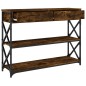 vidaXL Mesa consola madera de ingeniería roble ahumado 100x28x75 cm vidaXL Mesa consola madera de ingeniería roble ahumado 100x28x75 cm