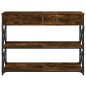 vidaXL Mesa consola madera de ingeniería roble ahumado 100x28x75 cm vidaXL Mesa consola madera de ingeniería roble ahumado 100x28x75 cm