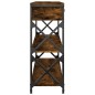 vidaXL Mesa consola madera de ingeniería roble ahumado 100x28x75 cm vidaXL Mesa consola madera de ingeniería roble ahumado 100x28x75 cm