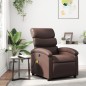 vidaXL Sillón de masaje reclinable cuero sintético marrón vidaXL Sillón de masaje reclinable cuero sintético marrón